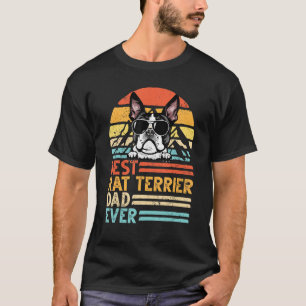 Bester Rat Terrier Vater je Retro Vintag Vathers D T-Shirt
