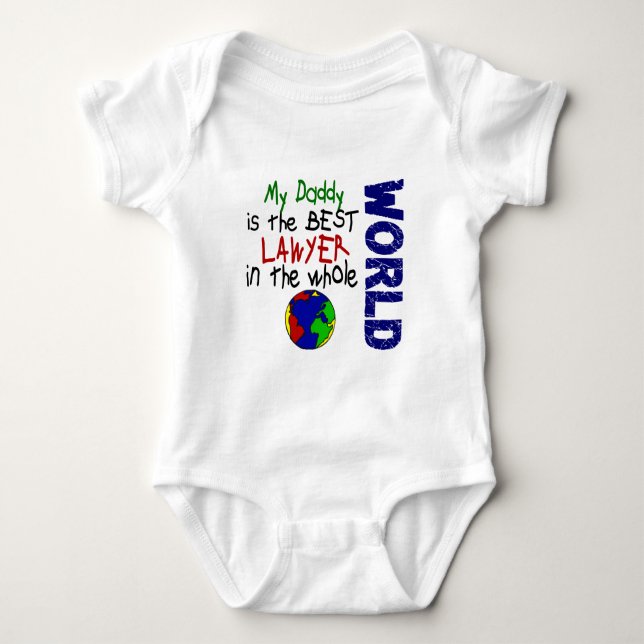 Bester Rechtsanwalt in Welt 2 (Vati) Baby Strampler (Vorderseite)