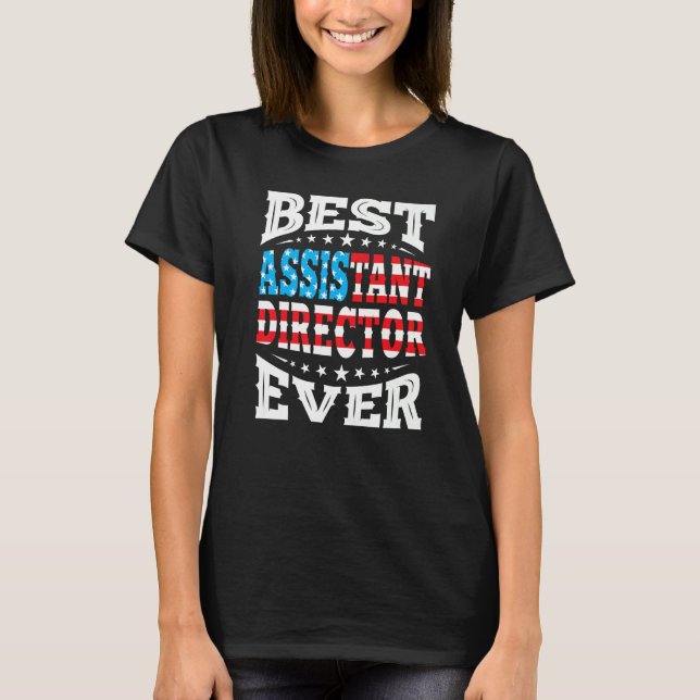 Bester Regieassistent 4. 4. Juli USA Ame T-Shirt (Vorderseite)