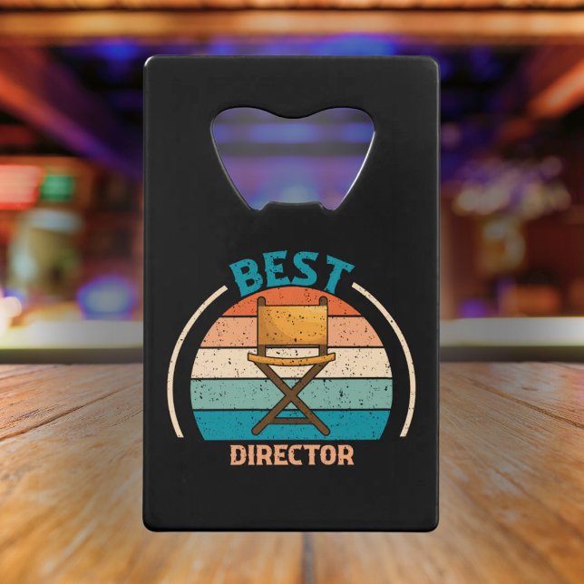 Bester Regisseur - Retro - Filmmaker - Geschenk Geldbeutel Flaschenöffner (Von Creator hochgeladen)