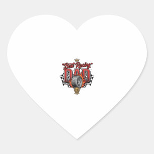 Bester Rennpapa Vintage-Reifen Vatertag Herz-Aufkleber