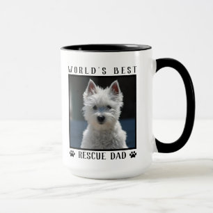 Bester Rettungsvater der Welt Pfotenabdrücke Haust Tasse