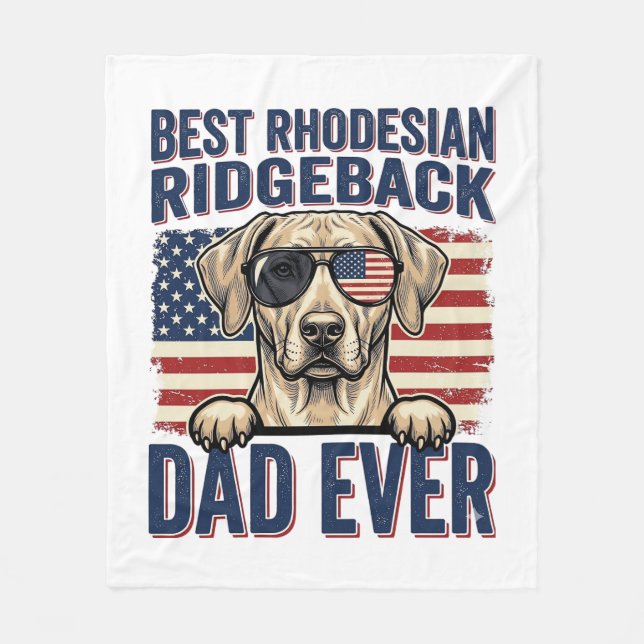 Bester Rhodesian Ridgeback-Vater aller Zeiten Vint Fleecedecke (Vorderseite)