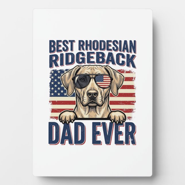 Bester Rhodesian Ridgeback-Vater Aller Zeiten Vint Fotoplatte (Vorderseite)
