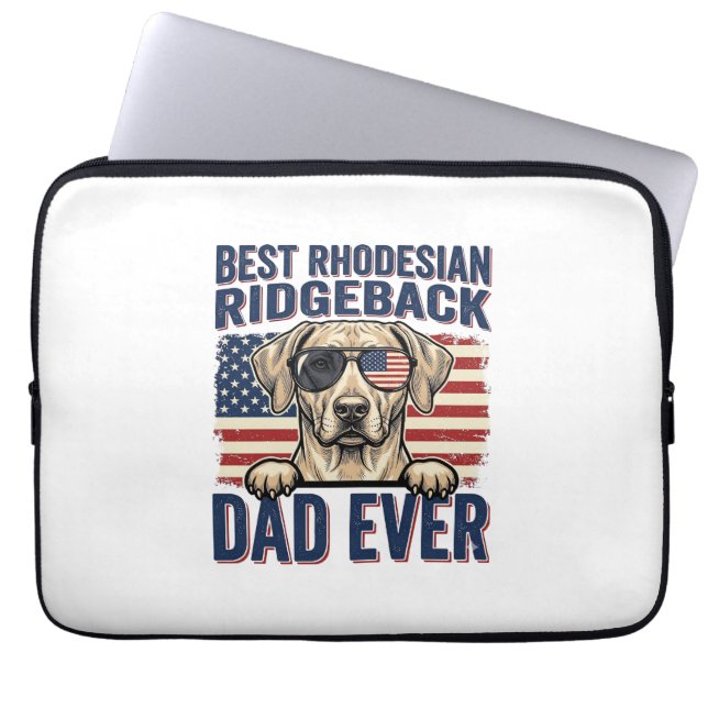 Bester Rhodesian Ridgeback-Vater Aller Zeiten Vint Laptopschutzhülle (Vorderseite)