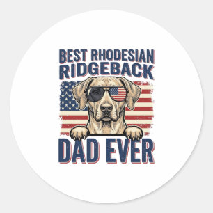 Bester Rhodesian Ridgeback-Vater Aller Zeiten Vint Runder Aufkleber
