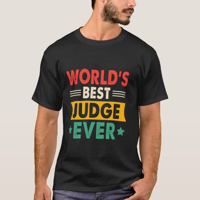 Bester Richter der Welt Ever Funny Retro T-Shirt (Vorderseite)