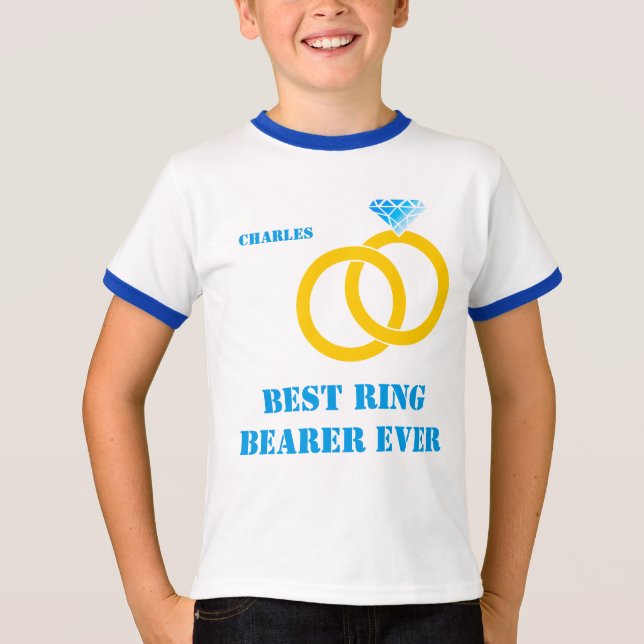 Bester Ringträger je benutzerdefinierbar T-Shirt (Vorderseite)