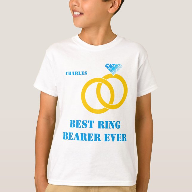 Bester Ringträger je benutzerdefinierbar T-Shirt (Vorderseite)