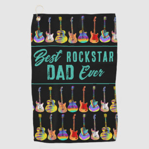 Bester Rockstar-Vater Aller Zeiten Zitat Golfhandtuch