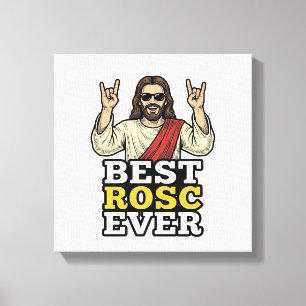 Bester Rosc Aller Zeiten Vintage Rock Hand Religiö Leinwanddruck