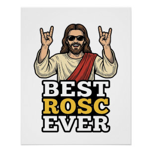 Bester Rosc Aller Zeiten Vintage Rock Hand Religiö Poster