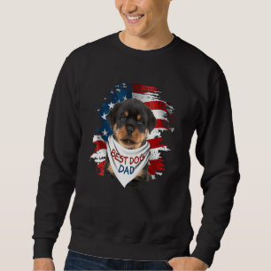 Bester Rottweiler Hund Vater Niedlich US-Flagge Ha Sweatshirt