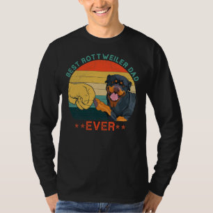Bester Rottweiler-Vater Aller Zeiten Vintage Hund T-Shirt