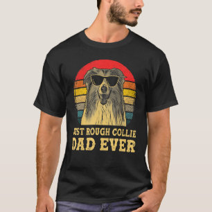 Bester Rough Collie Dad überhaupt Hund Retro Vinta T-Shirt