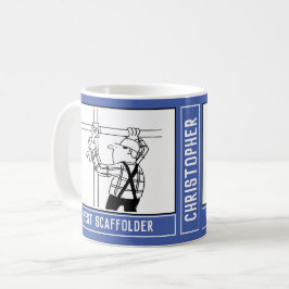 Bester Scaffolder Cartoon mit Name Choice. Kaffeetasse