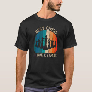 Bester Schachspieler Vater je Retro Schach Grafik T-Shirt