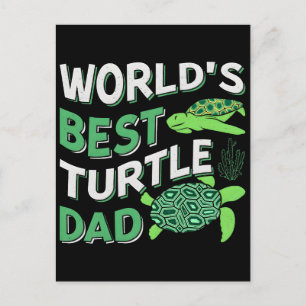 Bester Schildkrötenvater der Welt Schildkröte Subl Feiertagspostkarte