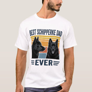 Bester Schipperke-Vater Aller Zeiten Retro-Hund-Ve T-Shirt