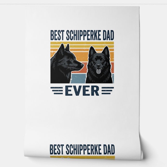 Bester Schipperke-Vater aller Zeiten Retro-Hund-Ve Tapete (Abrollen)