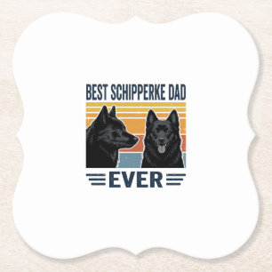 Bester Schipperke-Vater aller Zeiten Retro-Hund-Ve Untersetzer