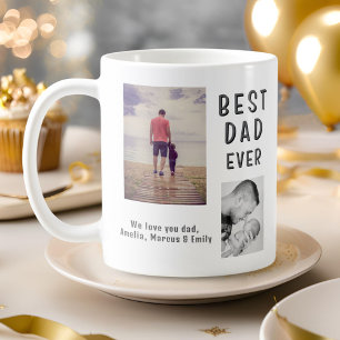 Bester schlechter Vater des Tages 2 Fotocollage Kaffeetasse