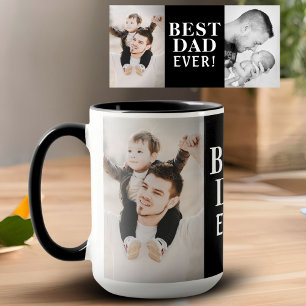 Bester schlechter Vater des Tages 2 Fotocollage Tasse