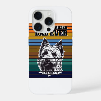 Bester Schnauzer-Vater Aller Zeiten Retro Vintage  iPhone 15 Pro Hülle