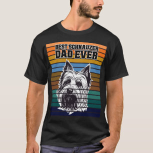 Bester Schnauzer-Vater Aller Zeiten Retro Vintage T-Shirt