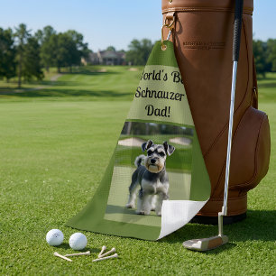 Bester Schnauzer-Vater der Welt Golfhandtuch