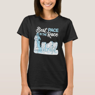 Bester Schritt im Rennen Schlittenhunderennen Mush T-Shirt