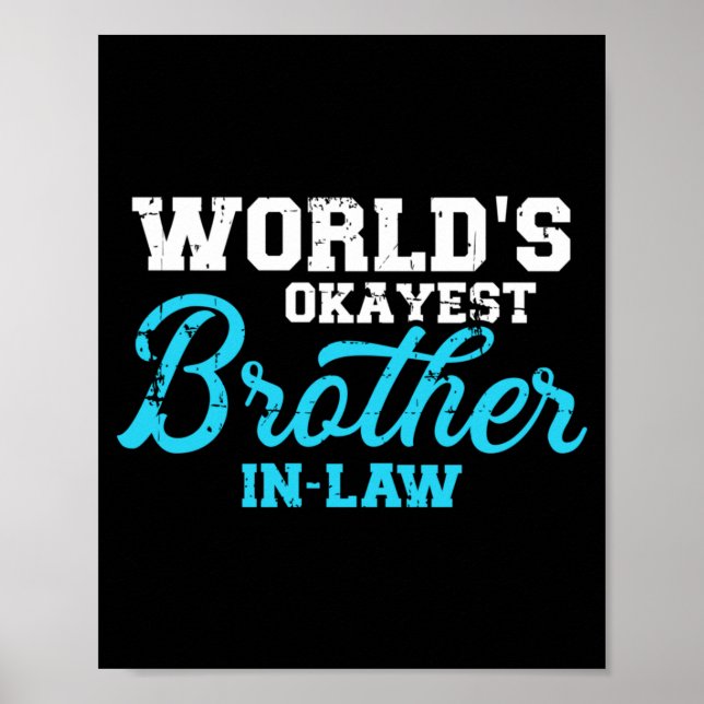 Bester Schwager der Welt Leistung Poster (Vorne)