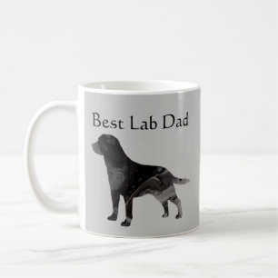 Bester schwarzer Lab Dad Kaffeebecher Anpassen Lab Kaffeetasse