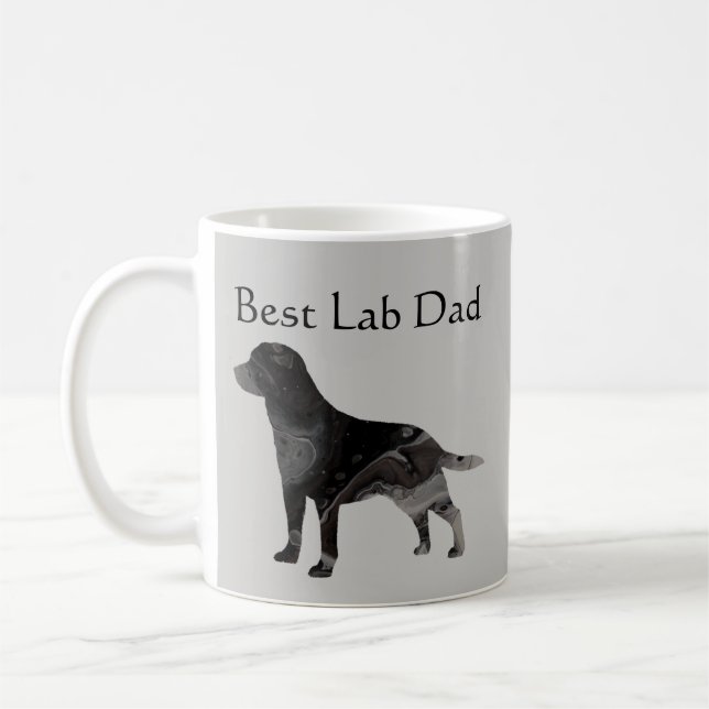 Bester schwarzer Lab Dad Kaffeebecher Anpassen Lab Kaffeetasse (Links)