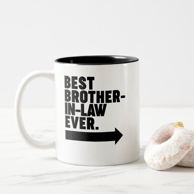 Bester Schwiegerbruder je Zweifarbige Tasse (Mit Donut)