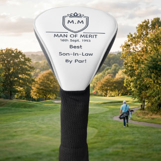 Bester Schwiegersohn Monogramm Initialen Mann der  Golf Headcover