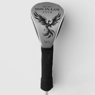 Bester Schwiegersohn Rising Phoenix Monogramm Init Golf Headcover
