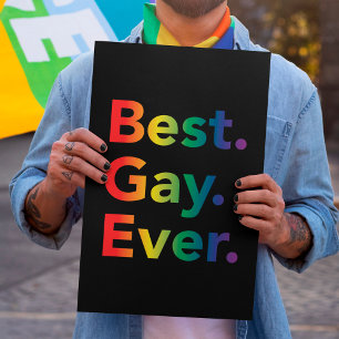 Bester Schwuler Aller Zeiten   LGBT-Stolz Regenbog Poster
