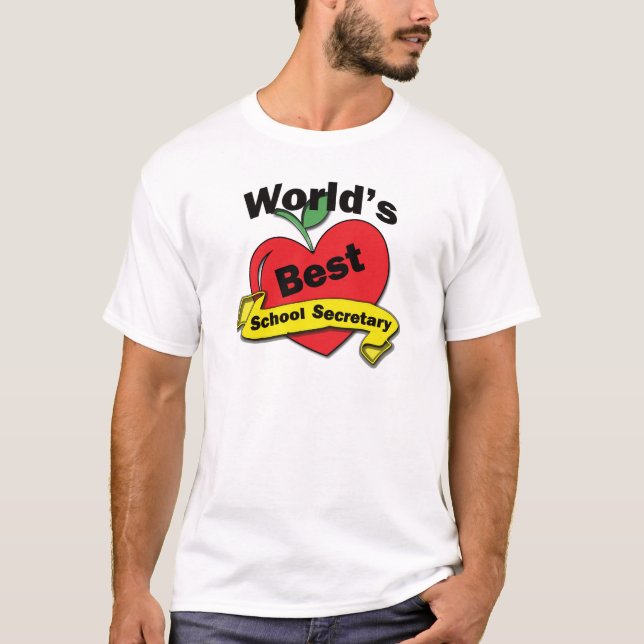 Bester Sekretär der Welt Schul T-Shirt (Vorderseite)