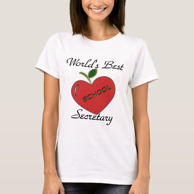 Bester Sekretär der Welt Schul T-Shirt (Vorderseite)