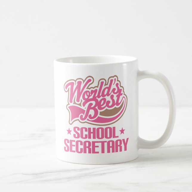 Bester Sekretär Office Mug Gift der Welt Schul Tasse (Rechts)