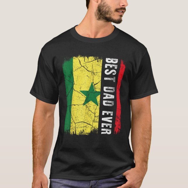 Bester senegalesischer Vater je Senegal Daddy Pate T-Shirt (Vorderseite)