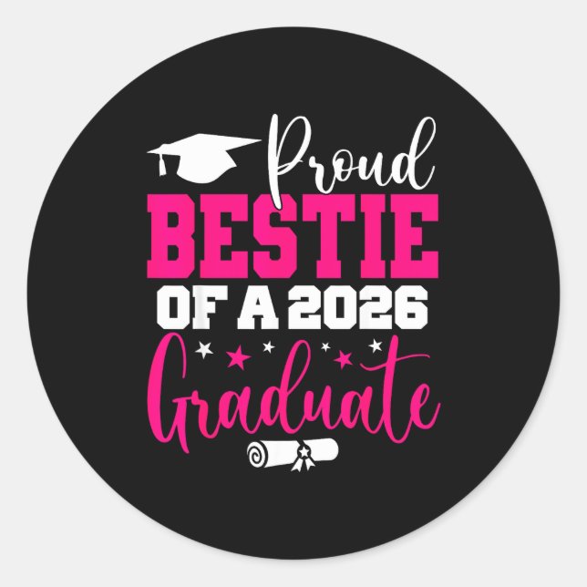 Bester Senior Stolz Bester Klasse Runder Aufkleber (Vorderseite)