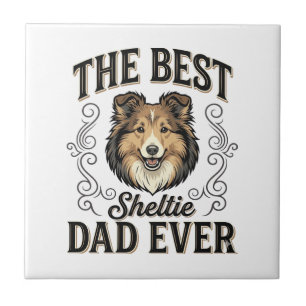 Bester Sheltie-Vater Aller Zeiten Vintage-Hundelie Fliese