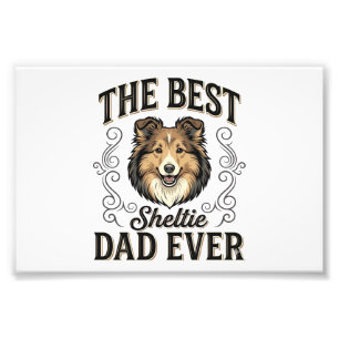 Bester Sheltie-Vater Aller Zeiten Vintage-Hundelie Fotodruck
