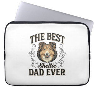 Bester Sheltie-Vater Aller Zeiten Vintage-Hundelie Laptopschutzhülle