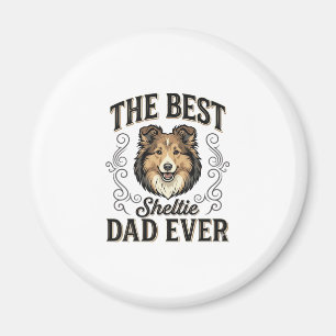 Bester Sheltie-Vater Aller Zeiten Vintage-Hundelie Magnet