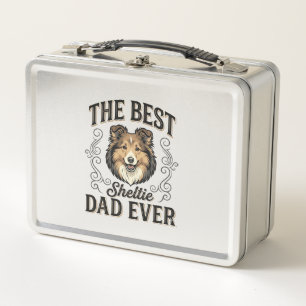 Bester Sheltie-Vater Aller Zeiten Vintage-Hundelie Metall Brotdose