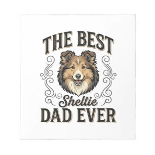 Bester Sheltie-Vater Aller Zeiten Vintage-Hundelie Notizblock