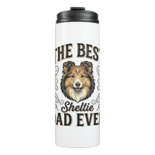 Bester Sheltie-Vater Aller Zeiten Vintage-Hundelie Thermosbecher